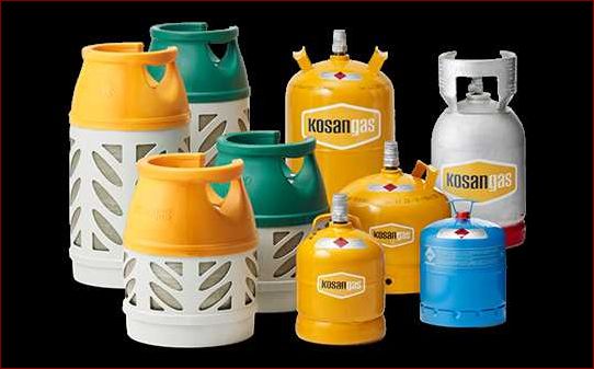 Tomme gasflasker
