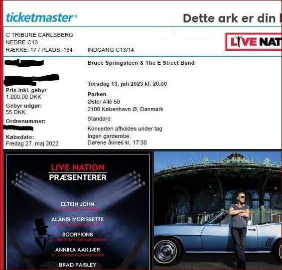 Bruce Springsteen koncert Danmark: Billetter, datoer og steder