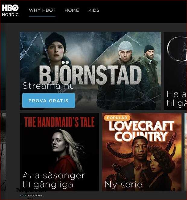 Stream serier og film online med HBO Nordi