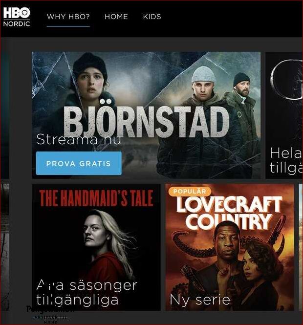 HBO Nordi Stream serier og film online