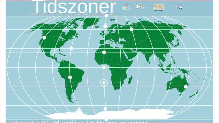 Tidszoner i forskellige dele af verden