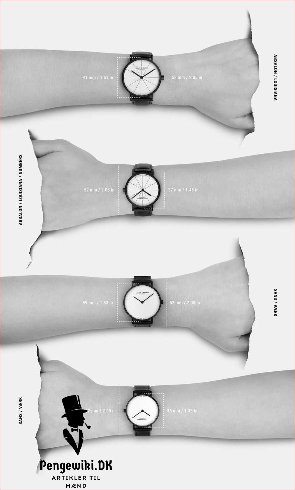 Armens betydning for placering af ur
