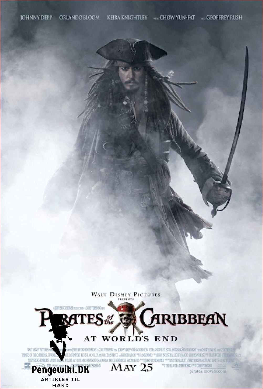 Rækkefølgen af Pirates of Caribbean filmene